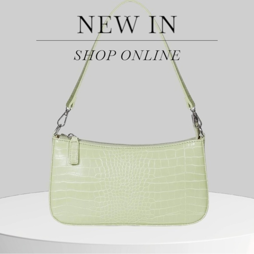 Light green croc  Cross Body Clutch Purse